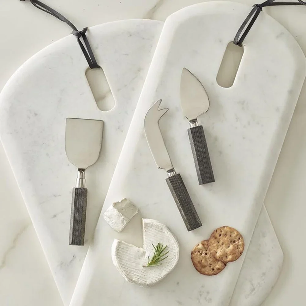 SB Design Studio Limestone Cheese Knives - Set of 3/NIB